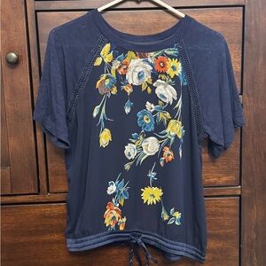 Anthropologie Tiny Carley floral top - small